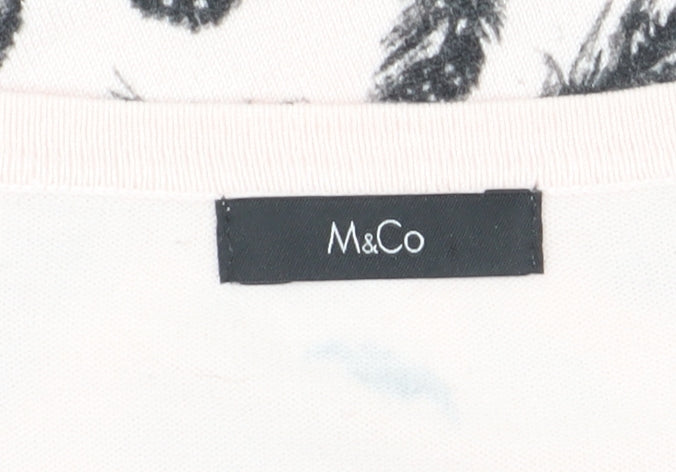 Womens UK Size 16 M&Co Pink Cardigan Jumper