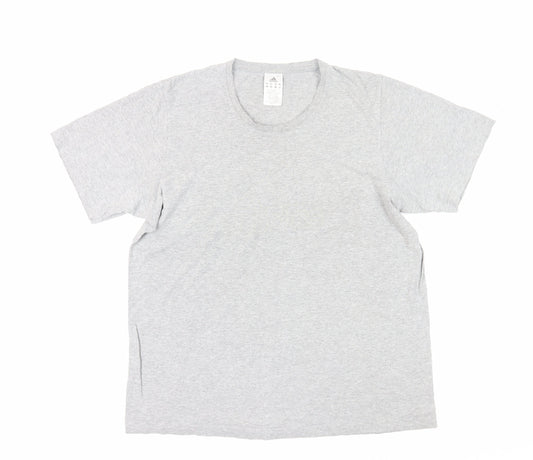 Additional front view of Adidas Men's Grey Regular Fit T-Shirt -, size L