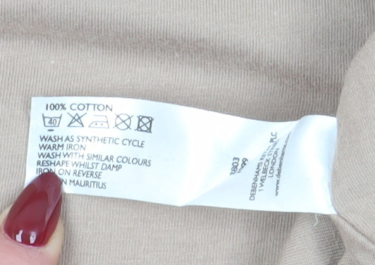 Red Herring Men's Beige V-Neck T-Shirt L