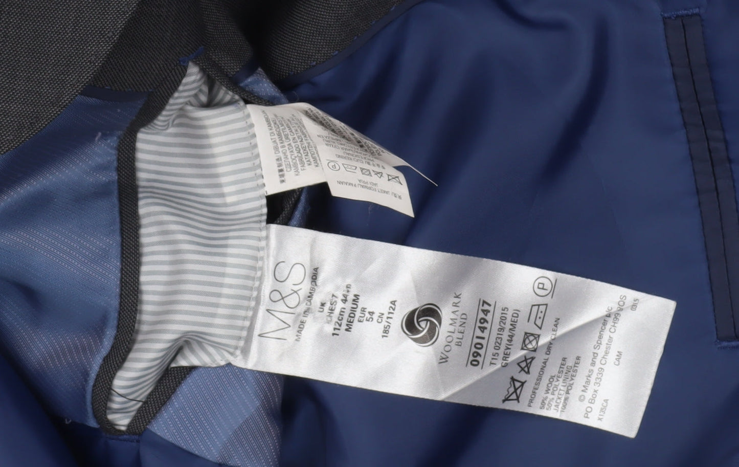 Mens UK Size 44 Marks and Spencer Regular Grey Suit Jacket