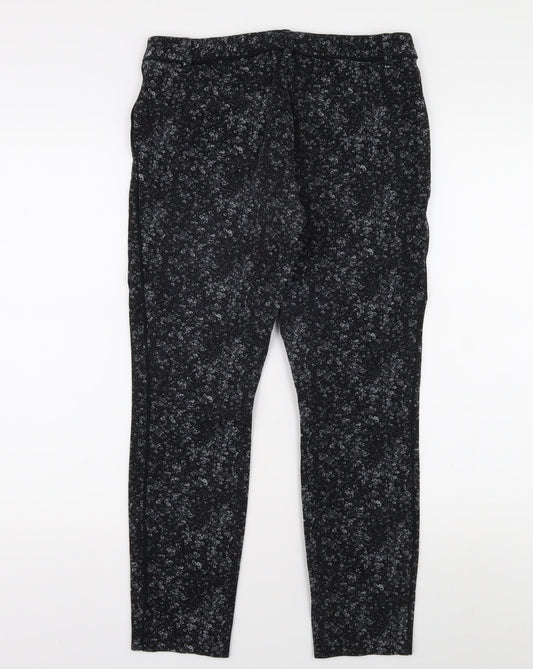 Womens UK Size 10 Gap Slim Fit Ankle Black Trousers
