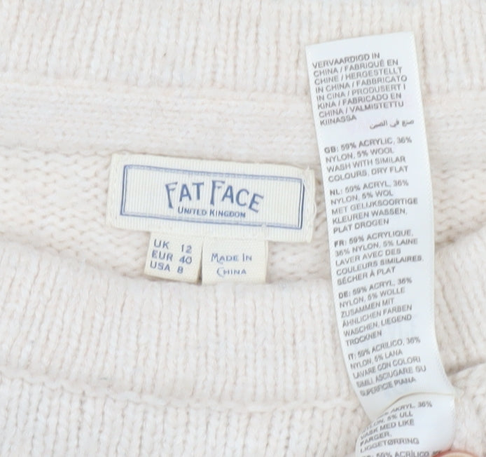 Womens UK Size 12 Fat Face Beige Sweater