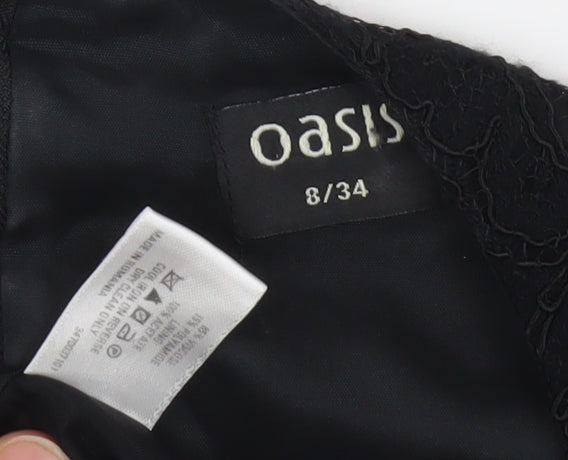 Oasis Women's Black Knee-Length Sheath Dress, Size 8