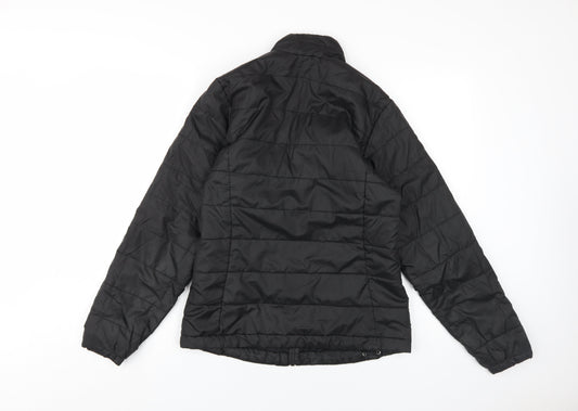 Womens UK Size 16 Oxylane Black Puffer Jacket
