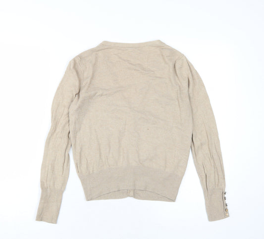 Womens UK Size 10 Marks and Spencer Beige Cardigan Jumper