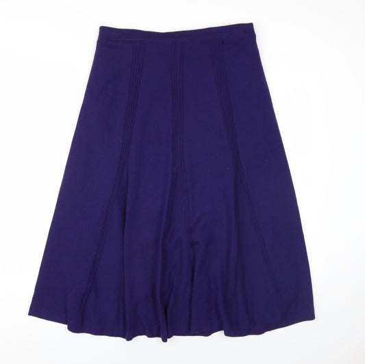 East Women’s Purple Flare Skirt, Size 12, Wool