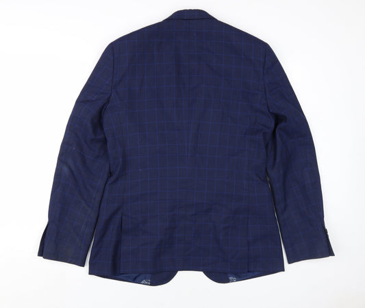 Mens UK Size 40 Moss London Regular Blue Suit Jacket