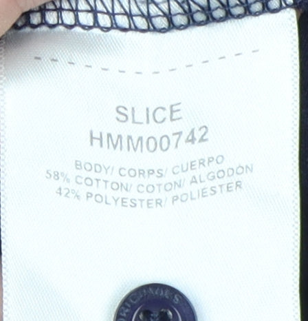 Henleys Men's Blue Graphic Print Polo Shirt Size S