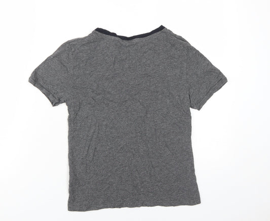 Jack Wills Women's Grey Crew Neck T-Shirt Size 12