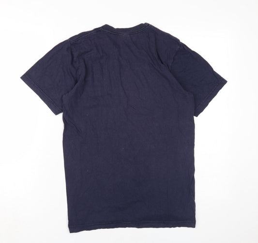 Mens UK Size S American Apparel Blue T-Shirt