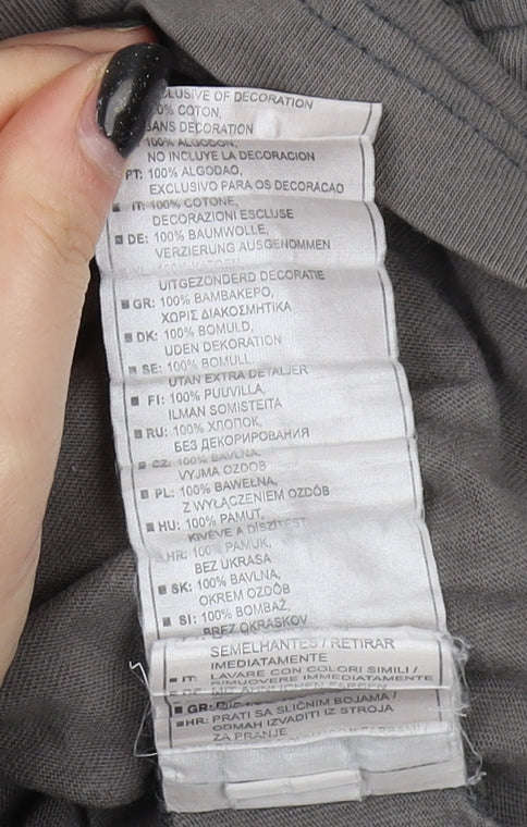 Nike Men's Grey Short Sleeve Crew Neck T-Shirt S