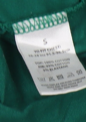 The Simpsons Men's Green Christmas T-Shirt Size S