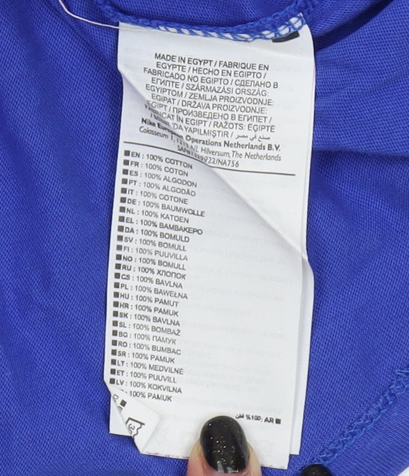 Nike Men's Blue Athletic Fit Graphic T-Shirt S