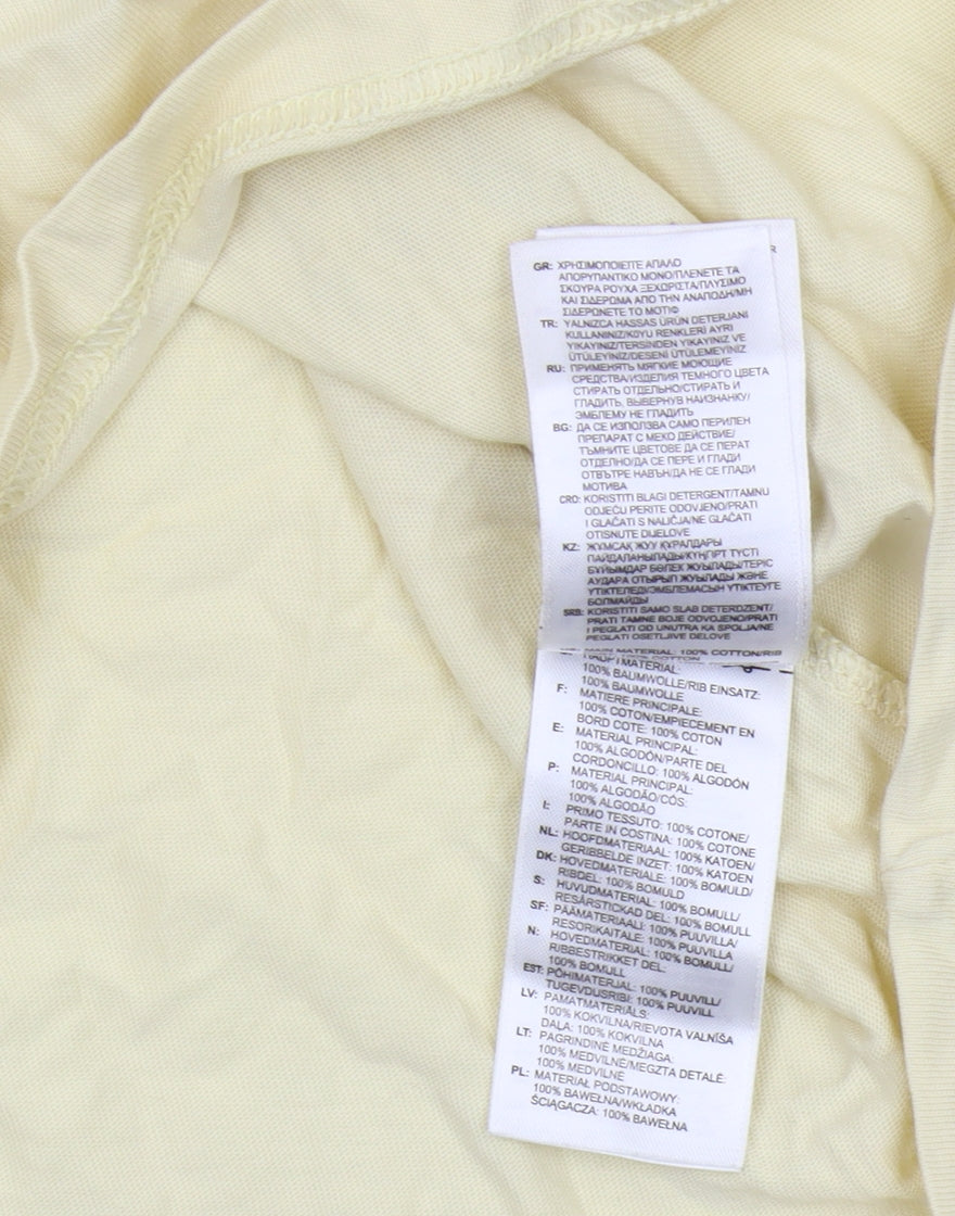 Womens UK Size XS adidas Yellow Basic T-Shirt
