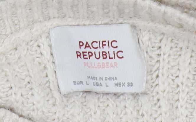 Womens UK Size L Pacific Republic Ivory Pullover Jumper