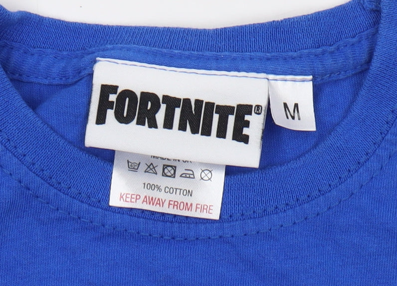 Fortnite Boys Blue Medium Graphic Print T-Shirt