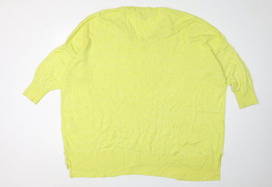 Womens UK Size 3XL H&M Yellow Pullover Jumper