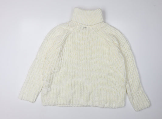 Womens UK Size M PRETTYLITTLETHING White Pullover Jumper