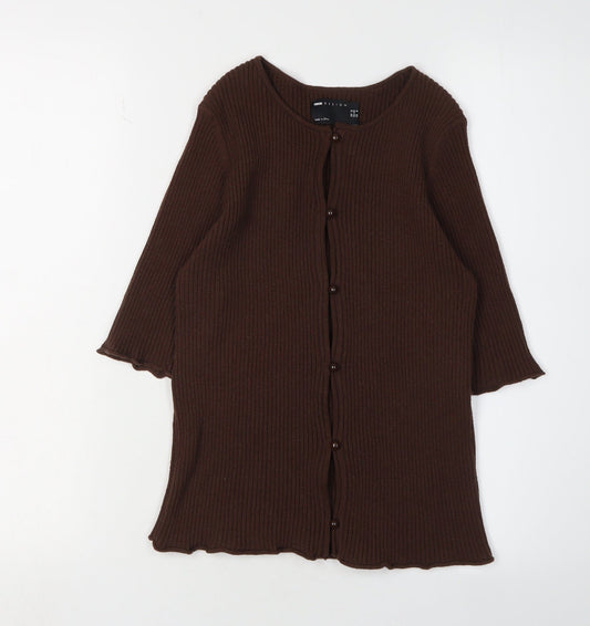 Womens UK Size 12 ASOS Brown Cardigan Jumper