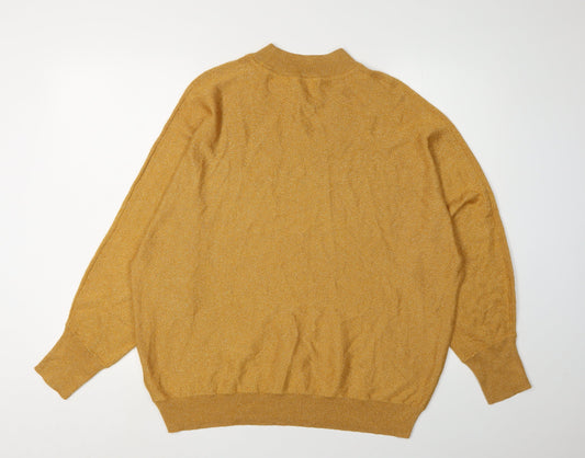 Womens UK Size L Marks and Spencer Gold Pullover Jumper