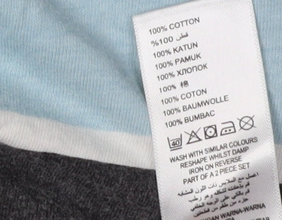 Maine Men's Striped Crew Neck T-Shirt Blue M