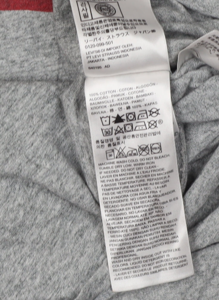 Unisex Adults UK Size M Levi's Grey Basic T-Shirt