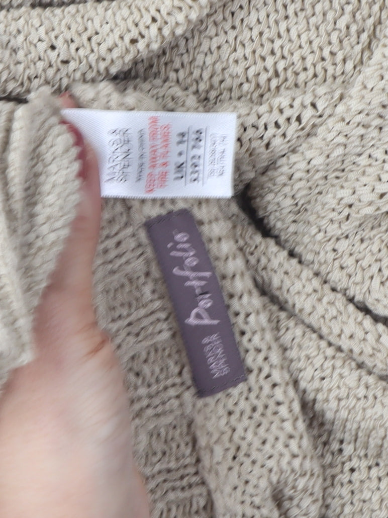 Womens UK Size 12 Marks and Spencer Beige Cardigan Jumper