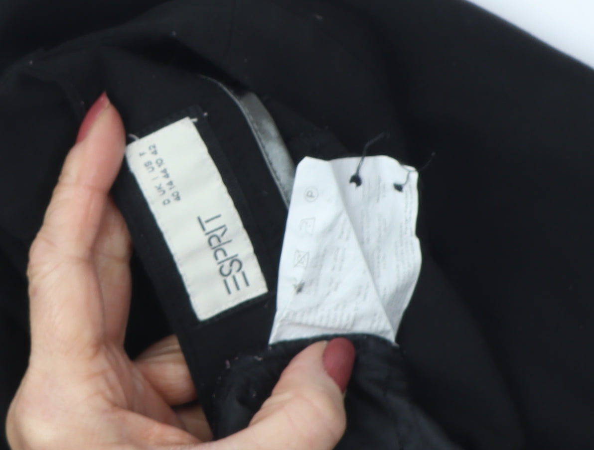 Womens UK Size L Esprit Regular Fit Dress Pants Black Trousers