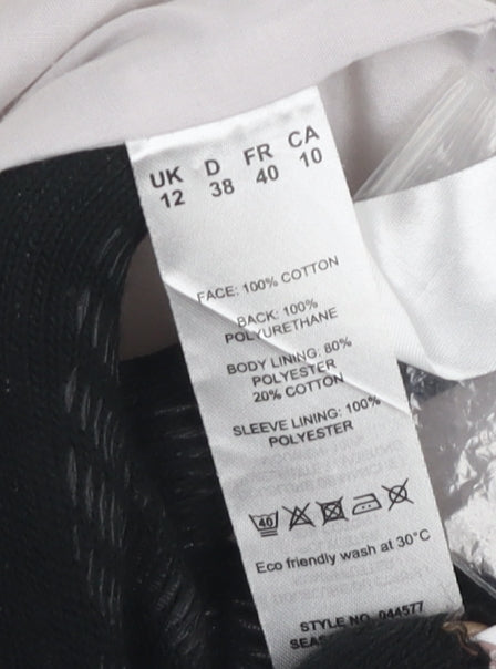 Dash Women's Ivory Striped Hooded Jacket Size 12