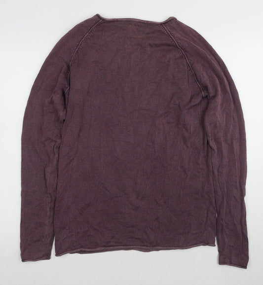 SELECTED HOMME Men's Purple Pullover Jumper L