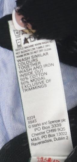 Marks and Spencer Men's Blue 3XL Crew Neck T-Shirt