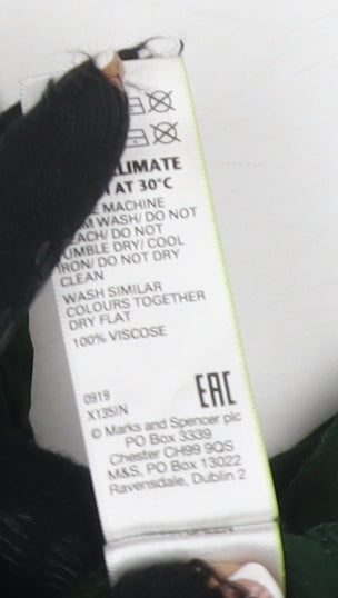 Marks and Spencer Unisex Green Roll Neck T-Shirt