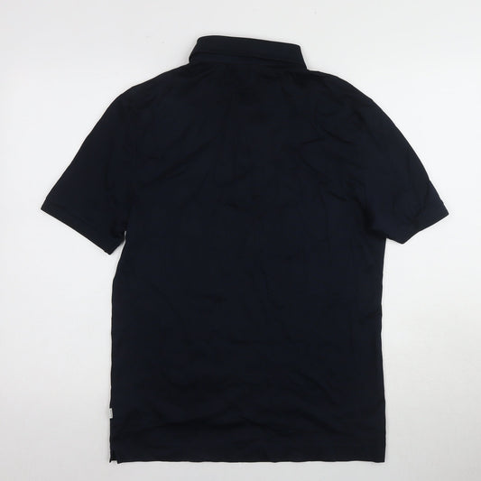 Marks and Spencer Men’s Black Polo, Small, 100% Cotton