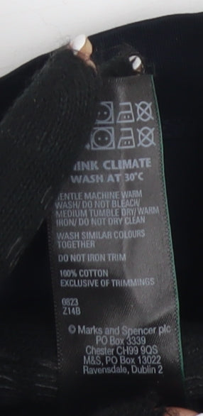 Marks and Spencer Men’s Black Polo, Small, 100% Cotton