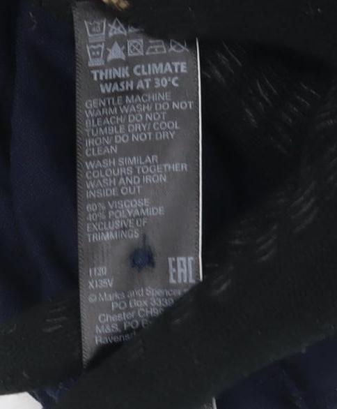 Womens UK Size 10 Marks and Spencer Blue Button-Up