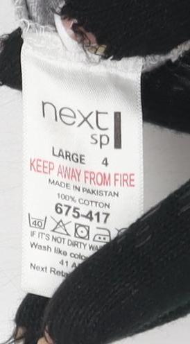 Next Men's Grey Striped Polo Shirt Collared L