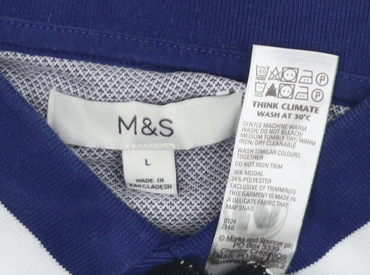 Marks and Spencer Men's Multicoloured L Polo