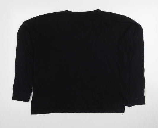 Womens UK Size L Only Black Basic T-Shirt