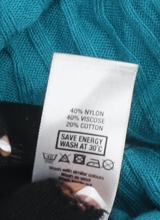 Womens UK Size S Wallis Blue Tunic Jumper
