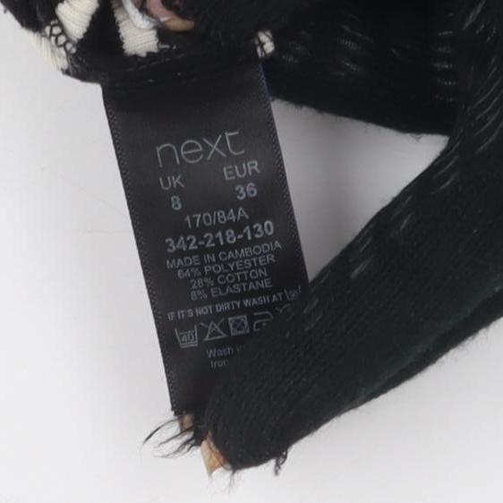 Next Women's Black Stripe Sheath Dress Size 8