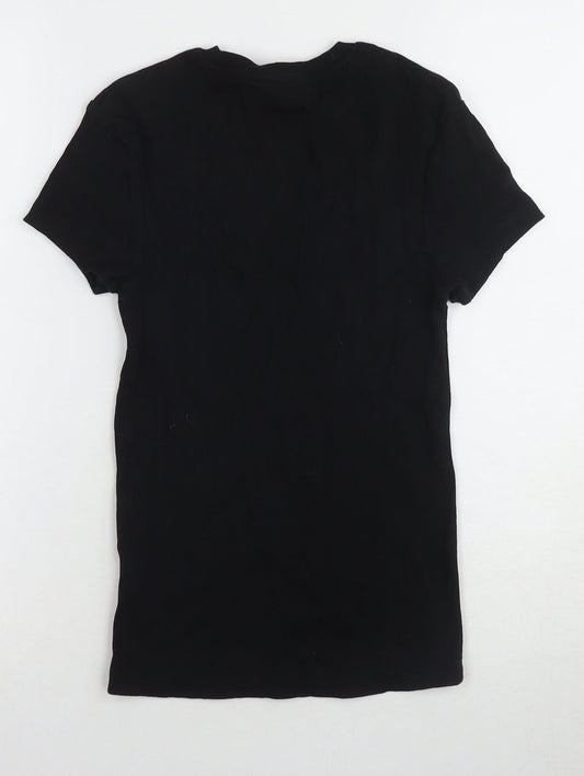 Womens UK Size 12 Marks and Spencer Black Basic T-Shirt