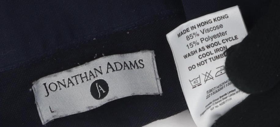 Jonathan Adams Men's Blue Polo Shirt Size 12 Short Sleeve