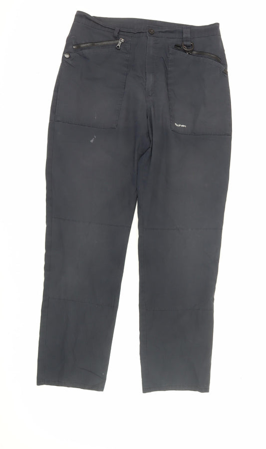 Womens UK Size 4 Rohan Relaxed Fit Cargo Black Trousers