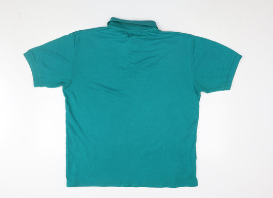 Copperstone Men's Green Polo Shirt, Size L, Short Sleeve