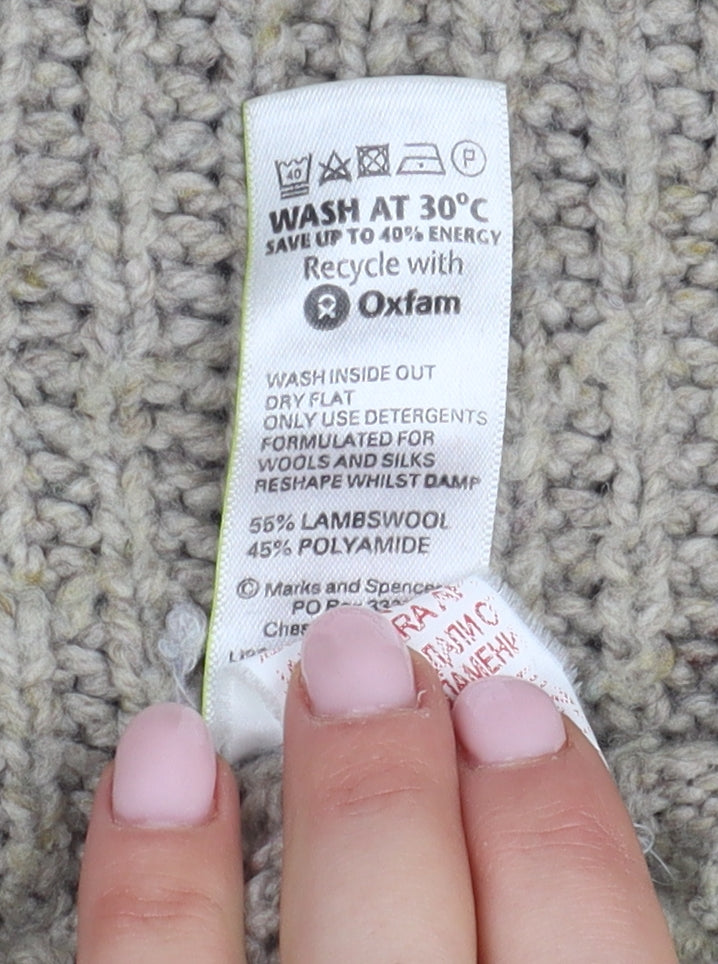 Marks and Spencer Men's Beige Pullover Jumper Large