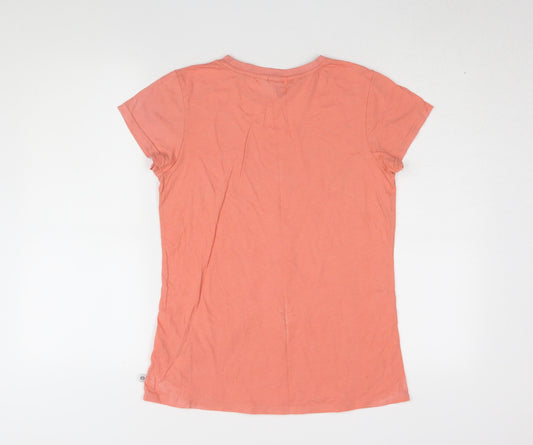 Animal Women's Orange T-Shirt Dress, Size 10, Casual Style