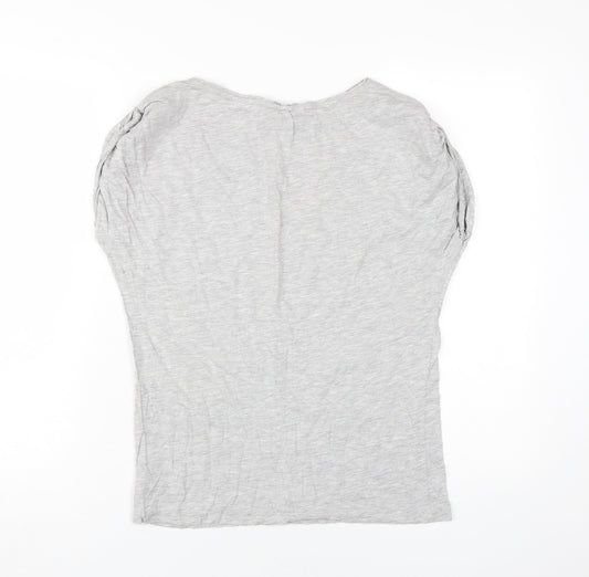 Miss Selfridge Grey Basic T-Shirt, Size 12, Women