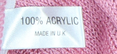 Womens UK Size XL Care Pink Cardigan Jumper