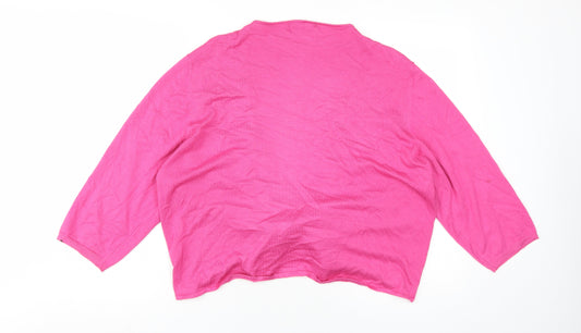 Womens UK Size XL Bm collection Pink Cardigan Jumper