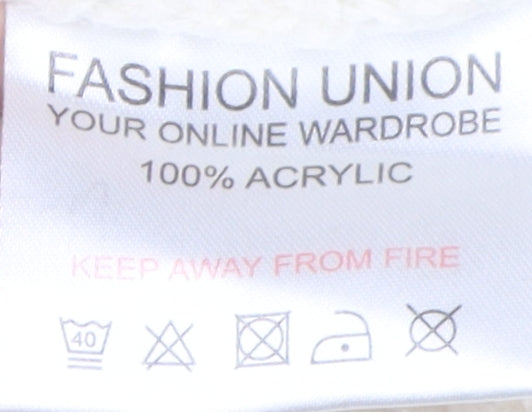 Womens UK Size 8 Fashion Union Ivory Pullover Jumper